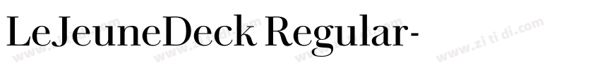 LeJeuneDeck Regular字体转换
